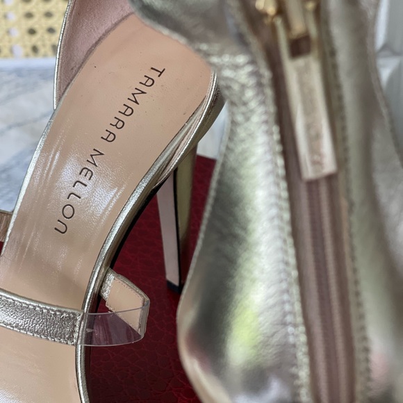 Authentic TAMARA MELLON FRONTLINE 105. - NAPPA PLATINO METALLIC SIZE : 40.5 - Picture 5 of 8